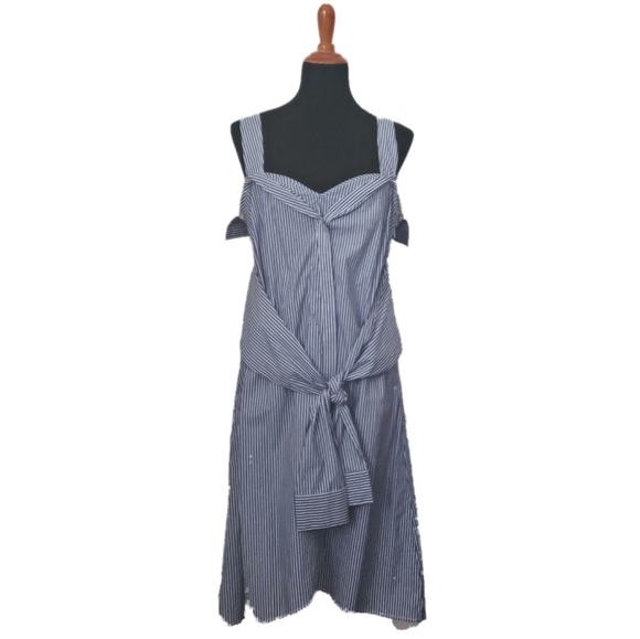 10 Crosby Derek Lam Dresses & Skirts - Derek Lam 10 Crosby Tie-Front Paneled Stripe Dress
